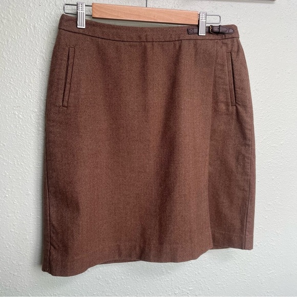 L.L. Bean brown cotton midi skirt size 10 - Picture 5 of 5
